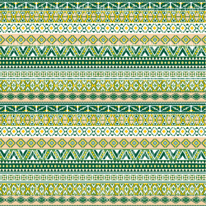 Aztec - Green and Gold Printed Vinyl