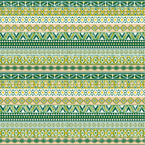 Aztec - Green and Gold Printed Vinyl