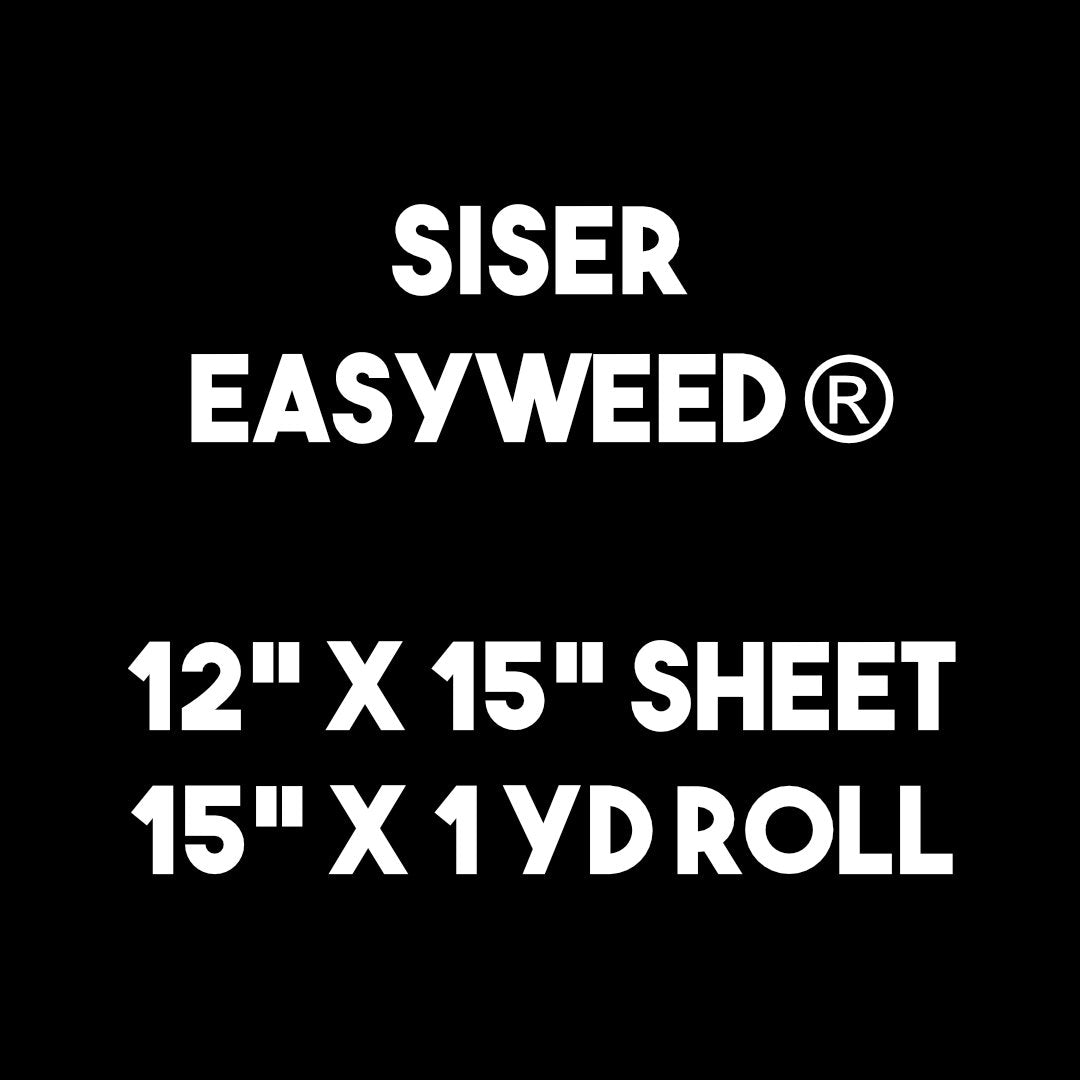 Siser EasyWeed Heat Transfer Vinyl, 12 x 15' Roll - Black 
