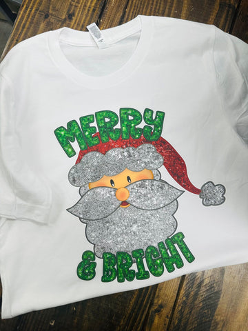 Merry & Bright Faux Sequin Tee!