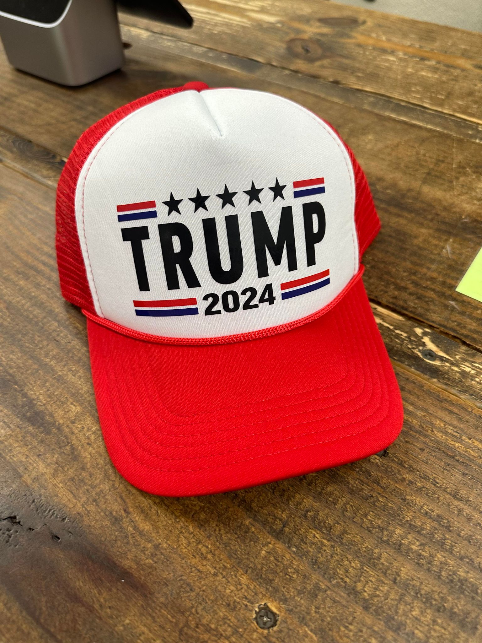 Red and White TRUMP Foam Trucker Hat – Small Town Vinyl