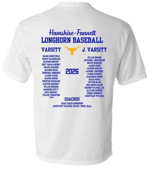 HF Baseball JV & Varsity Roster Tee