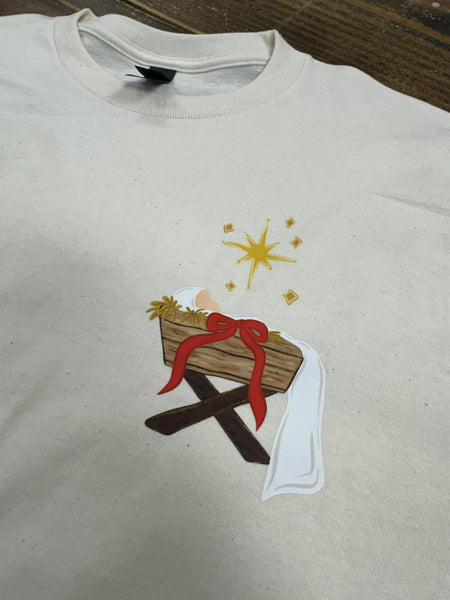 Oh Come Let Us Adore Him - Natural/Red/Green