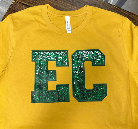 EC Faux Embroidered Sequin Tee!