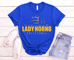 Hamshire Fannett Lady Horns Volleyball Tee