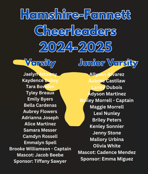 HFHS Cheerleaders Roster Shirt Version 2