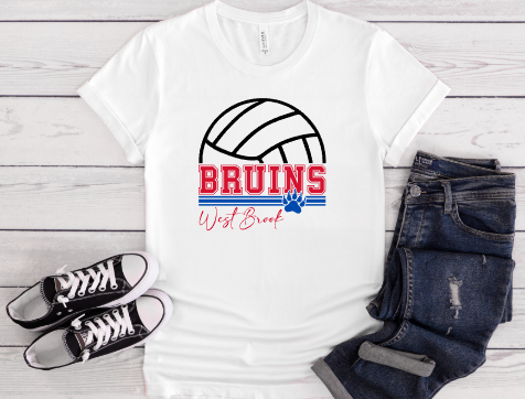 West Brook Bruins Volleyball Tee