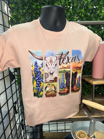 Peach TEXAS Tee!