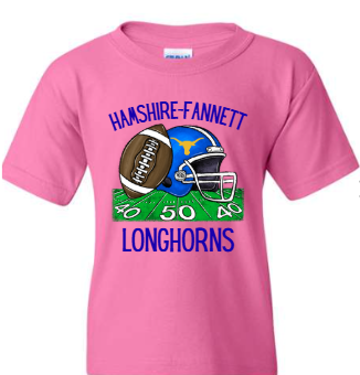 Hamshire-Fannett Longhorn Football Tee!