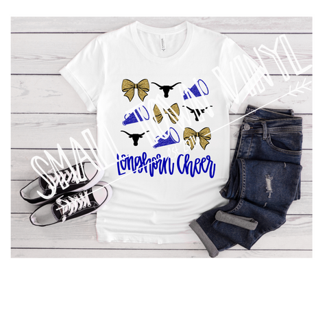 Longhorn Cheer Coquette Tee