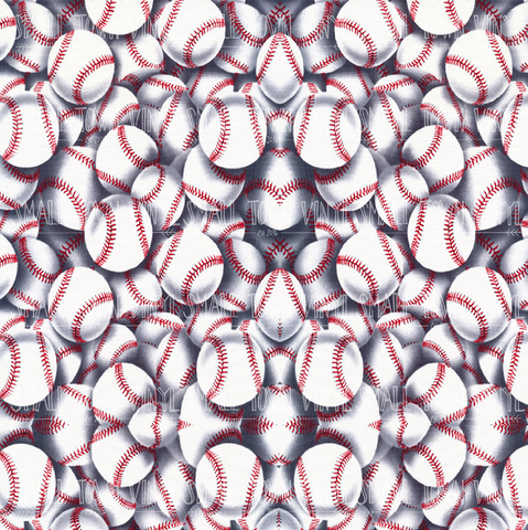 Baseball Collage Printed Vinyl