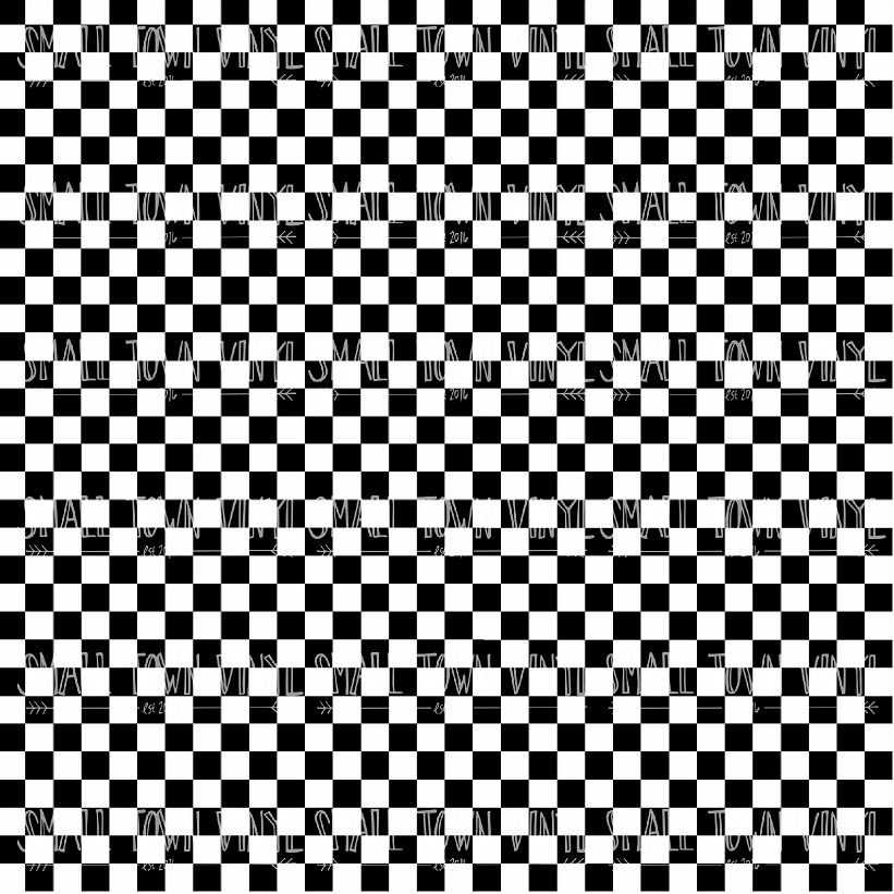 Checkered - Black and White Printed Vinyl