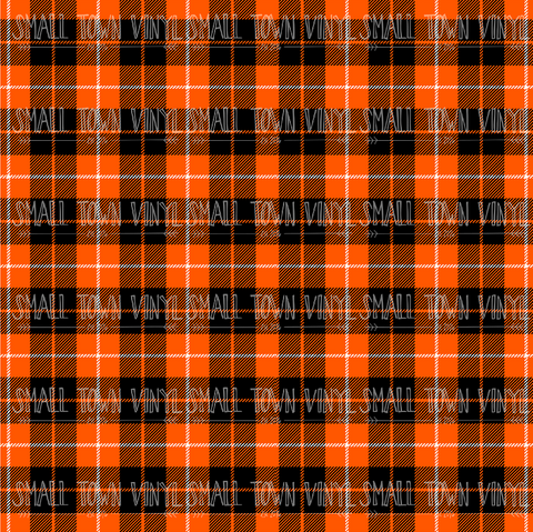 Halloween - Plaid Printed Vinyl