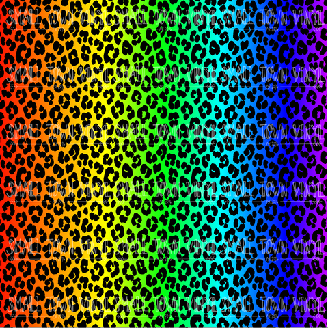 Leopard - Rainbow Printed Vinyl