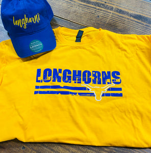 Longhorn Distressed Gold Tee!
