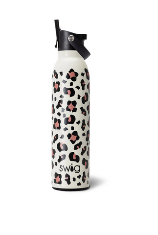 Luzy Leopard Flip + Sip Water Bottle (20 oz)