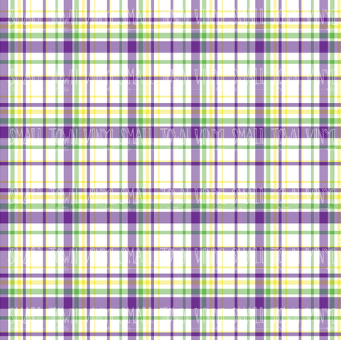 Mardi Gras - Plaid Printed Vinyl