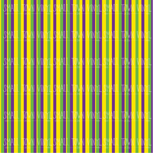 Mardi Gras - Thin Stripes Printed Vinyl