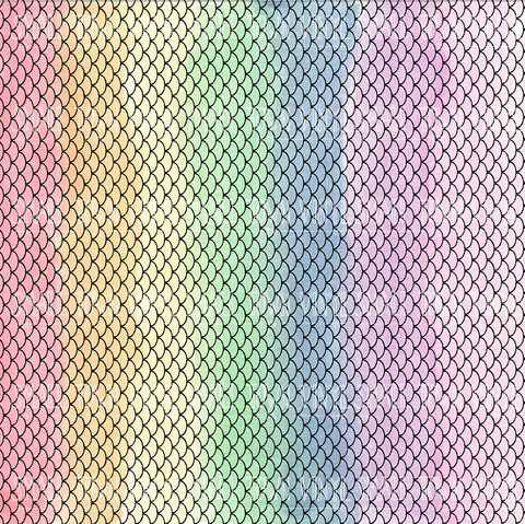 Mermaid Scales - Rainbow Printed Vinyl