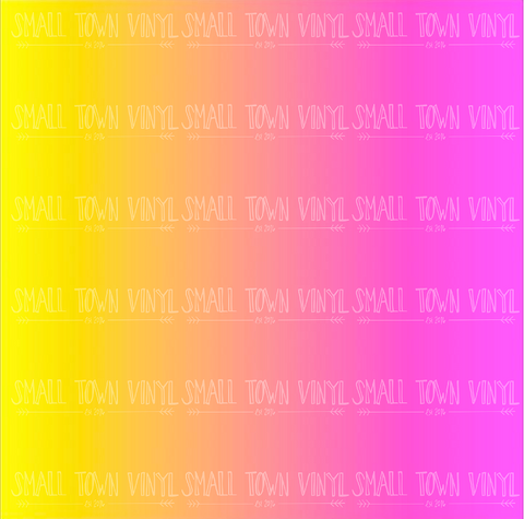 Ombre - Yellow and Pink Printed Vinyl