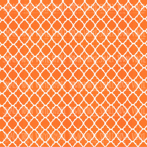 Quatrefoil - Orange Printed Vinyl