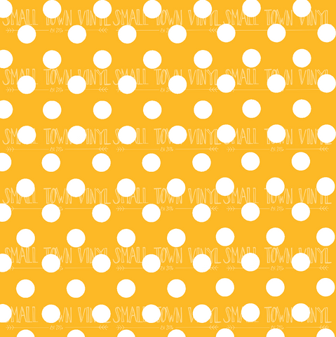 Polka Dots - Large Golden Yellow Printed Vinyl