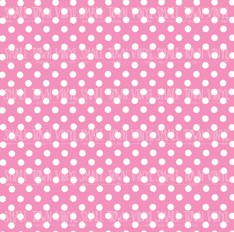 Polka Dots - Light Pink Printed Vinyl