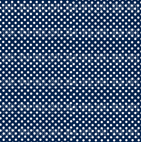 Polka Dots - Navy Printed Vinyl