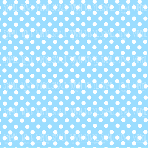 Polka Dots - Pale Blue Printed Vinyl