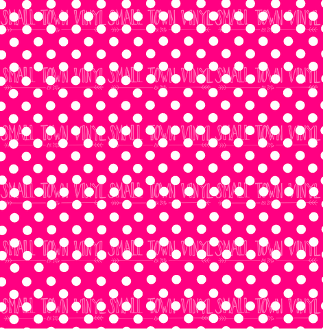 Polka Dots - Pink Printed Vinyl