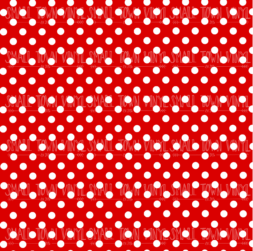 Polka Dots - Red Printed Vinyl