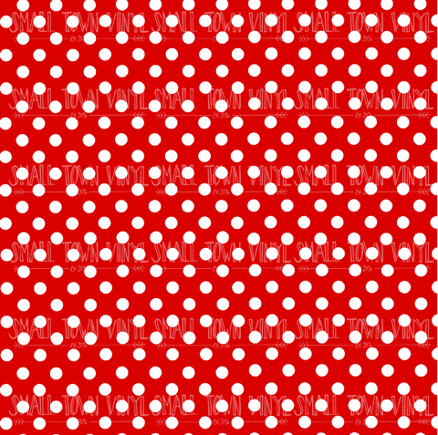 Polka Dots - Red Printed Vinyl