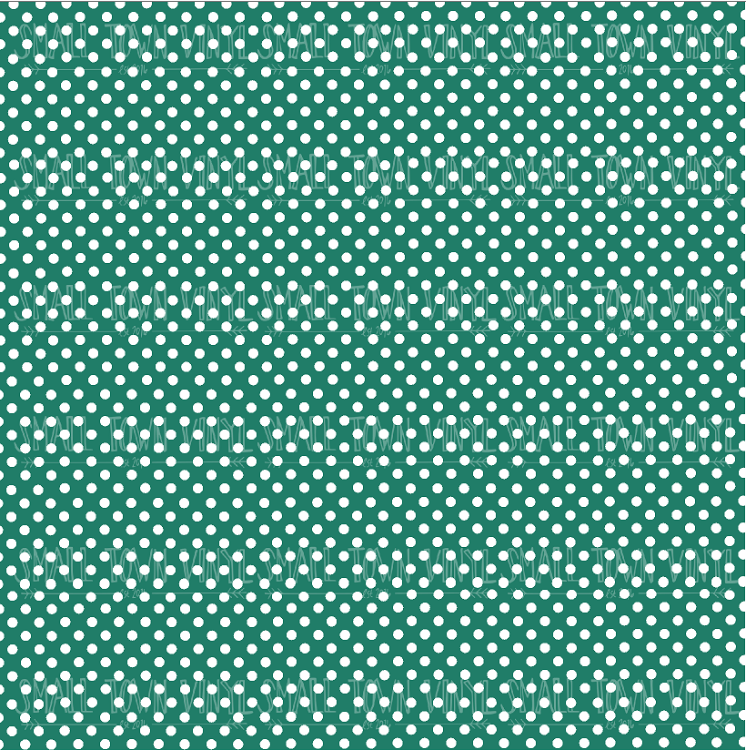 Polka Dots - Small Emerald Printed Vinyl