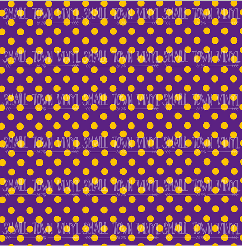Polka Dots - Purple and Golden Yellow Printed Vinyl