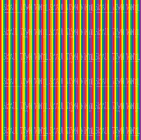 Stripes - Rainbow Small Printed Vinyl