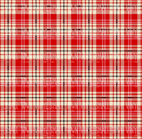 Plaid - Red Printed Vinyl