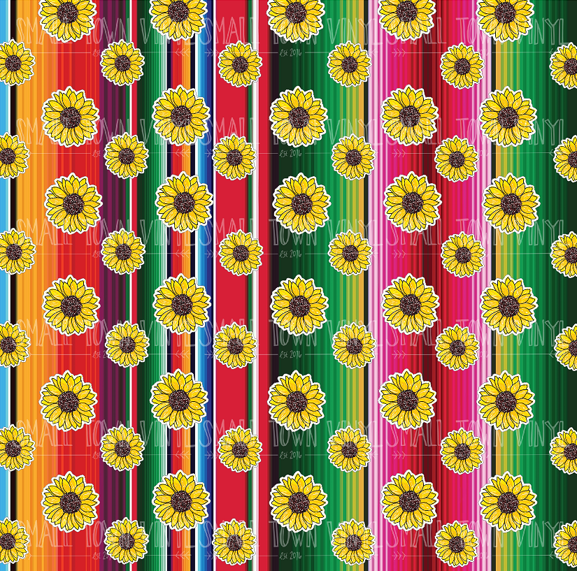 Serape - Sunflowers Printed Vinyl