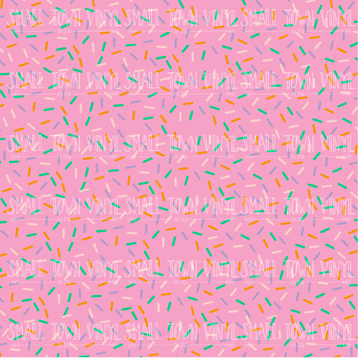 Sprinkles - Pink Printed Vinyl