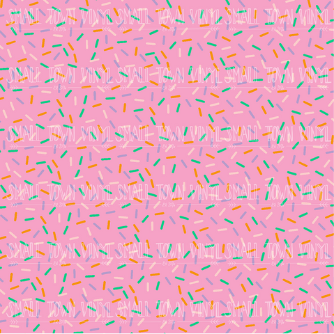 Sprinkles - Pink Printed Vinyl