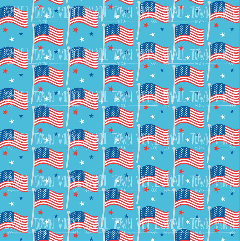 USA FLAG Pattern Printed Vinyl
