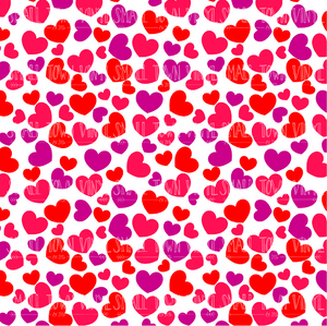 Valentines - Hearts Hearts Hearts Printed Vinyl