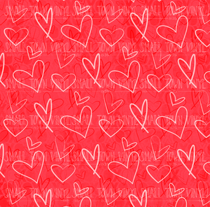 Valentines - Hearts Red and Pink Printed Vinyl