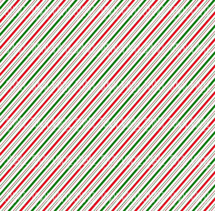 Red and Green Christmas Stripes Vinyl
