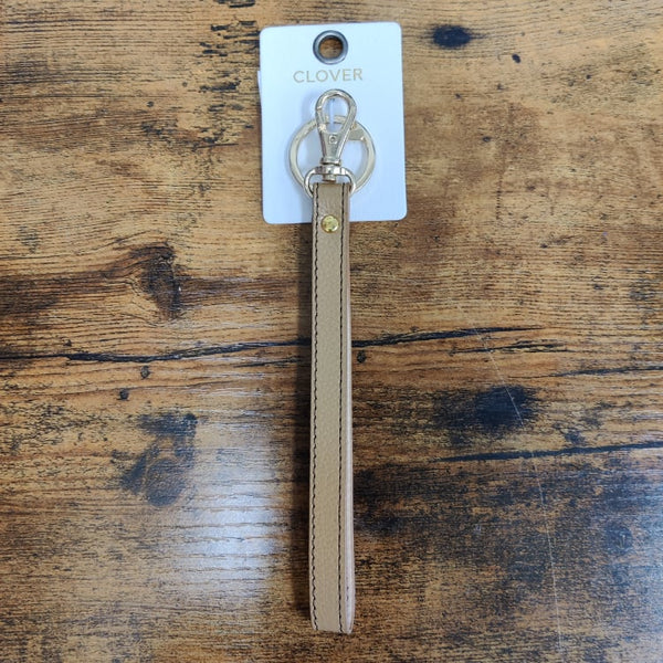Faux Leather Wrist Strap Keychain