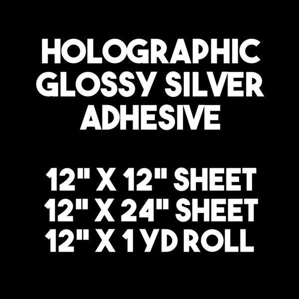 Holographic Glossy Silver Adhesive
