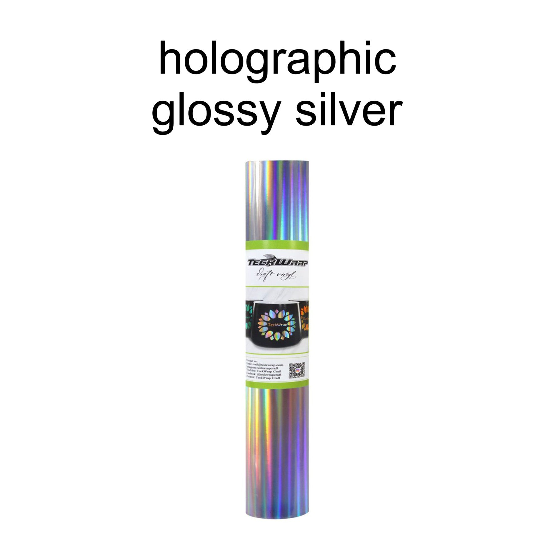 Holographic Glossy Silver Adhesive