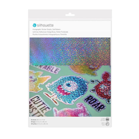 Silhouette Holographic Dots Printable Sticker Paper